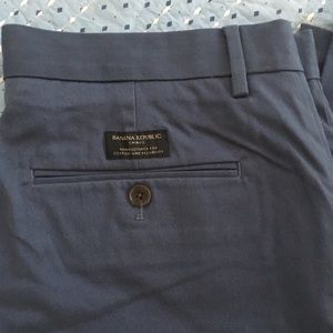 Banana Republic light blue Fulton chinos.